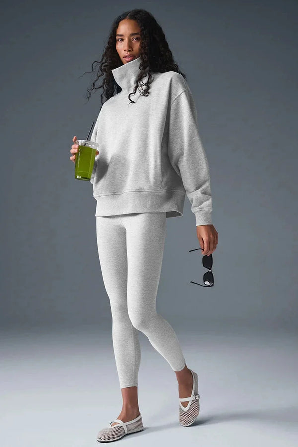 Women’s Oversized Turtleneck Pullover – Cotton Street Style Sweatshirt