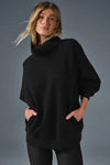 Women’s Oversized Turtleneck Pullover – Cotton Street Style Sweatshirt