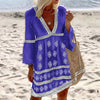 Boho Summer Cotton Dress for Women – O-Neck, Long Sleeve, Knee-Length, Plus Size Casual Sundress